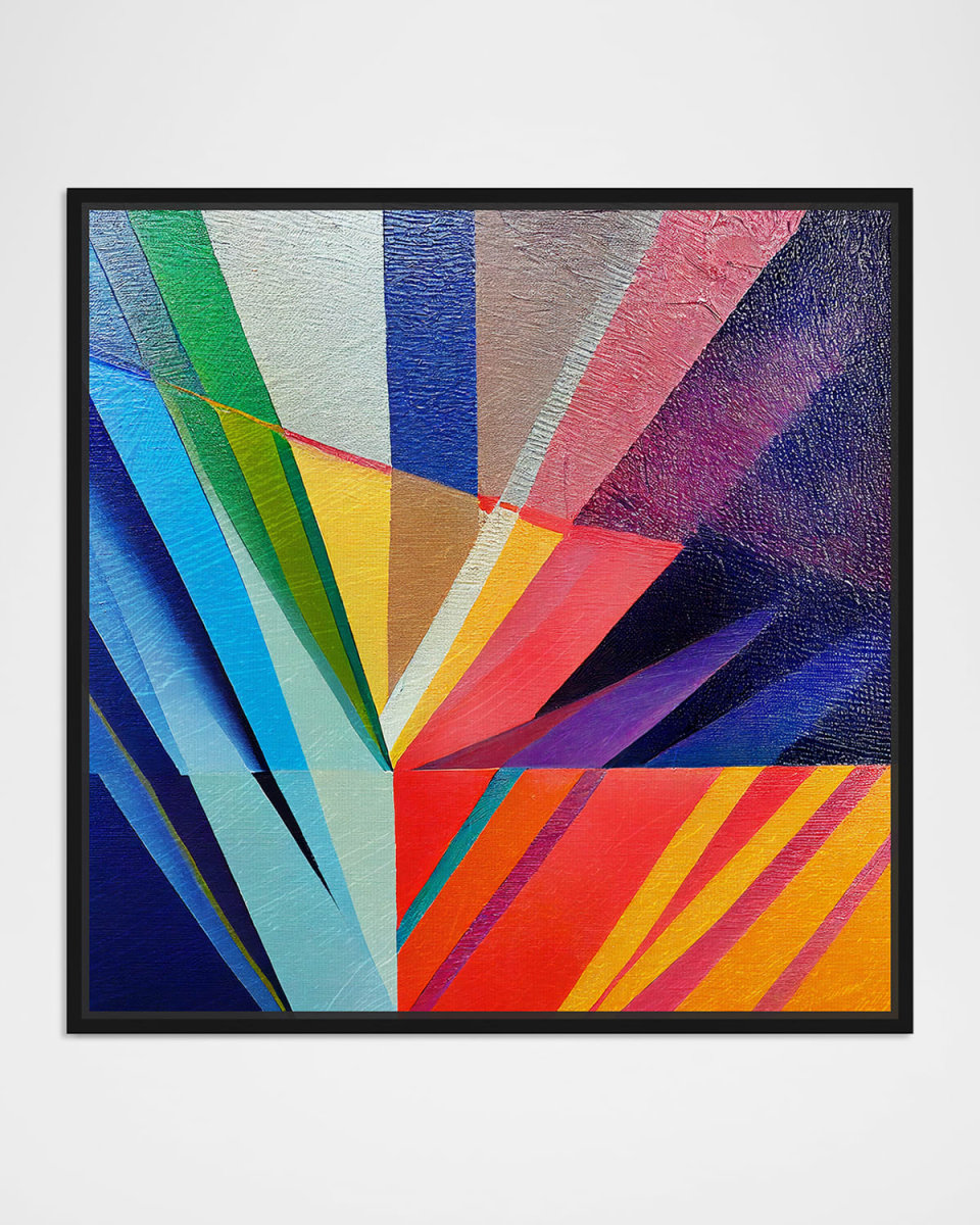 "Tied Geos" Framed Giclee